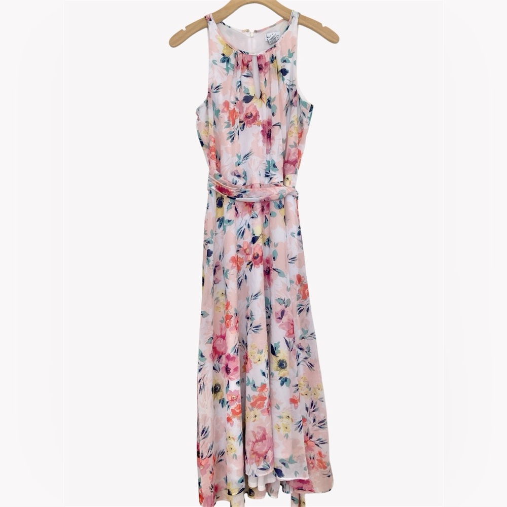 Size 4 Nicole Miller New York Floral Maxi Dress Summer Wedding Guest